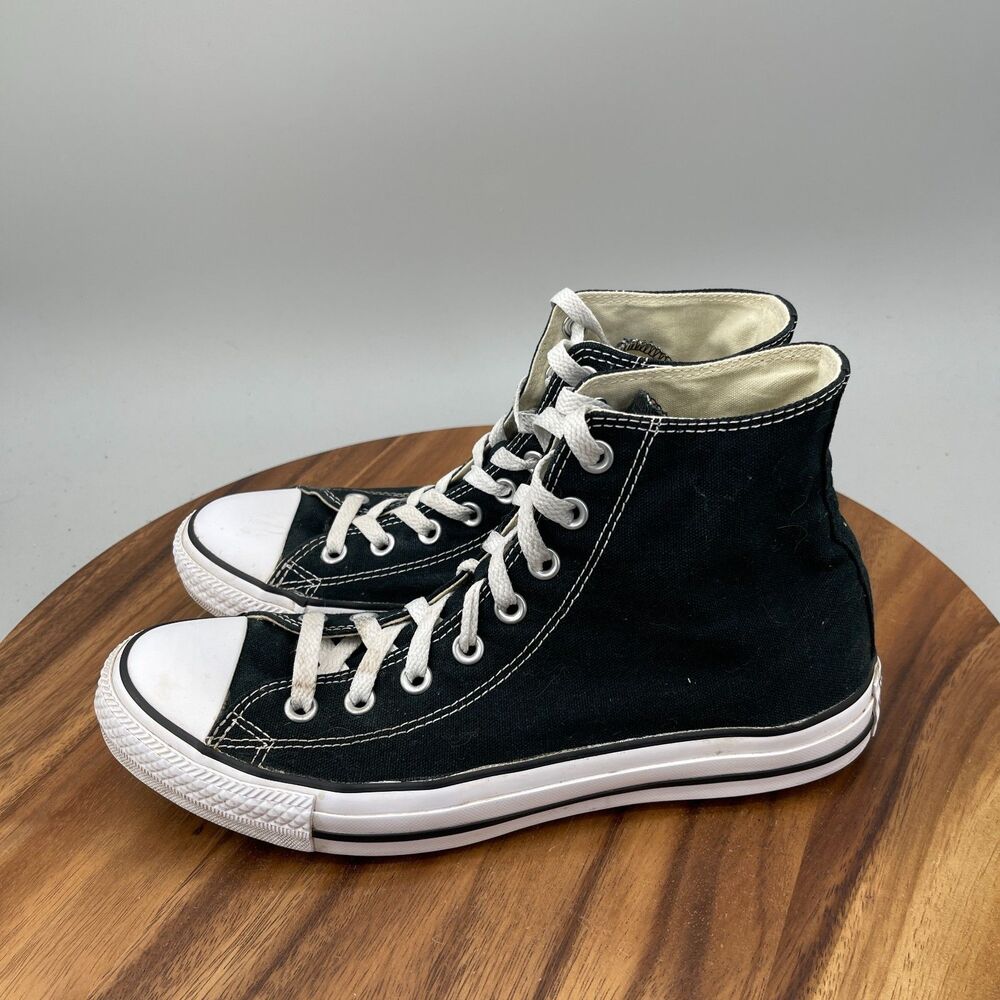 Converse All Star Chuck Taylor Hi Shoes Mens Size 9 Black Skate Casual Sneakers - Picture 3 of 9